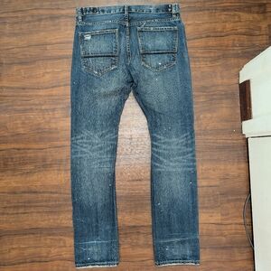 authentic collectors edition selvedge Japanese denim slim straight Distress Jean